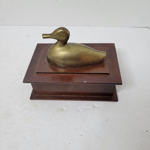 Vintage Brass and Wood Hand Crafted Box Made in Taiwan Rosential Netter - Picture 9 of 16